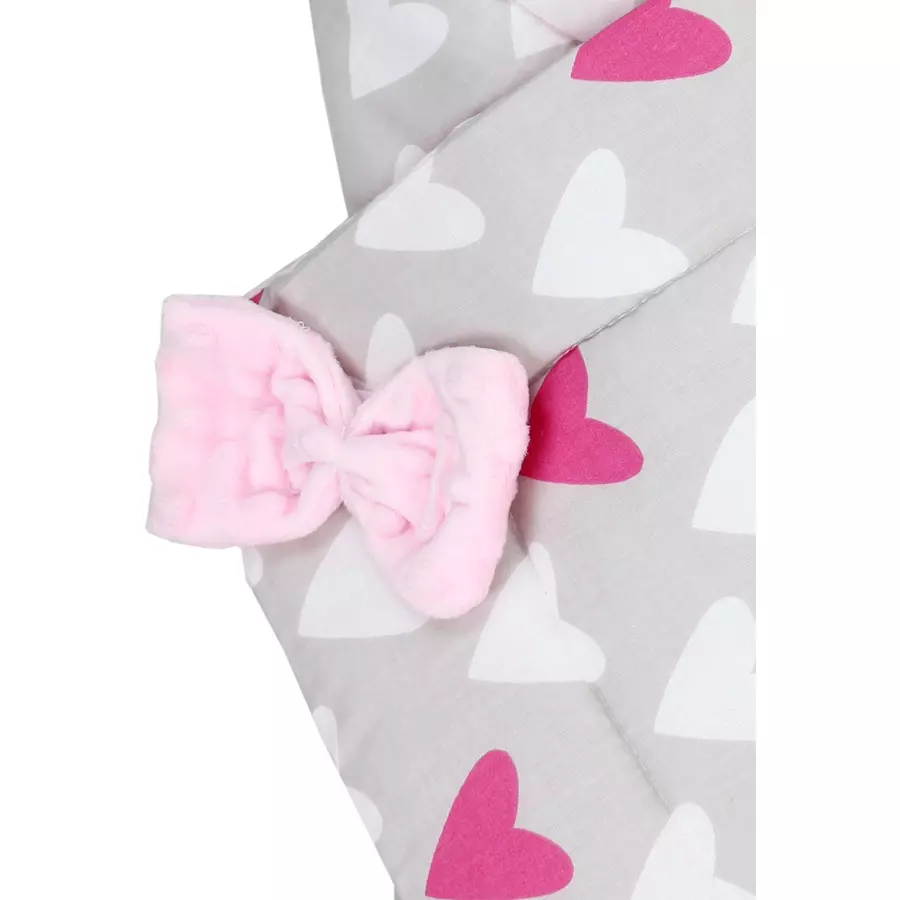 TupTam Baby Winter Einschlagdecke Warm Wattiert Minky rosaweiß