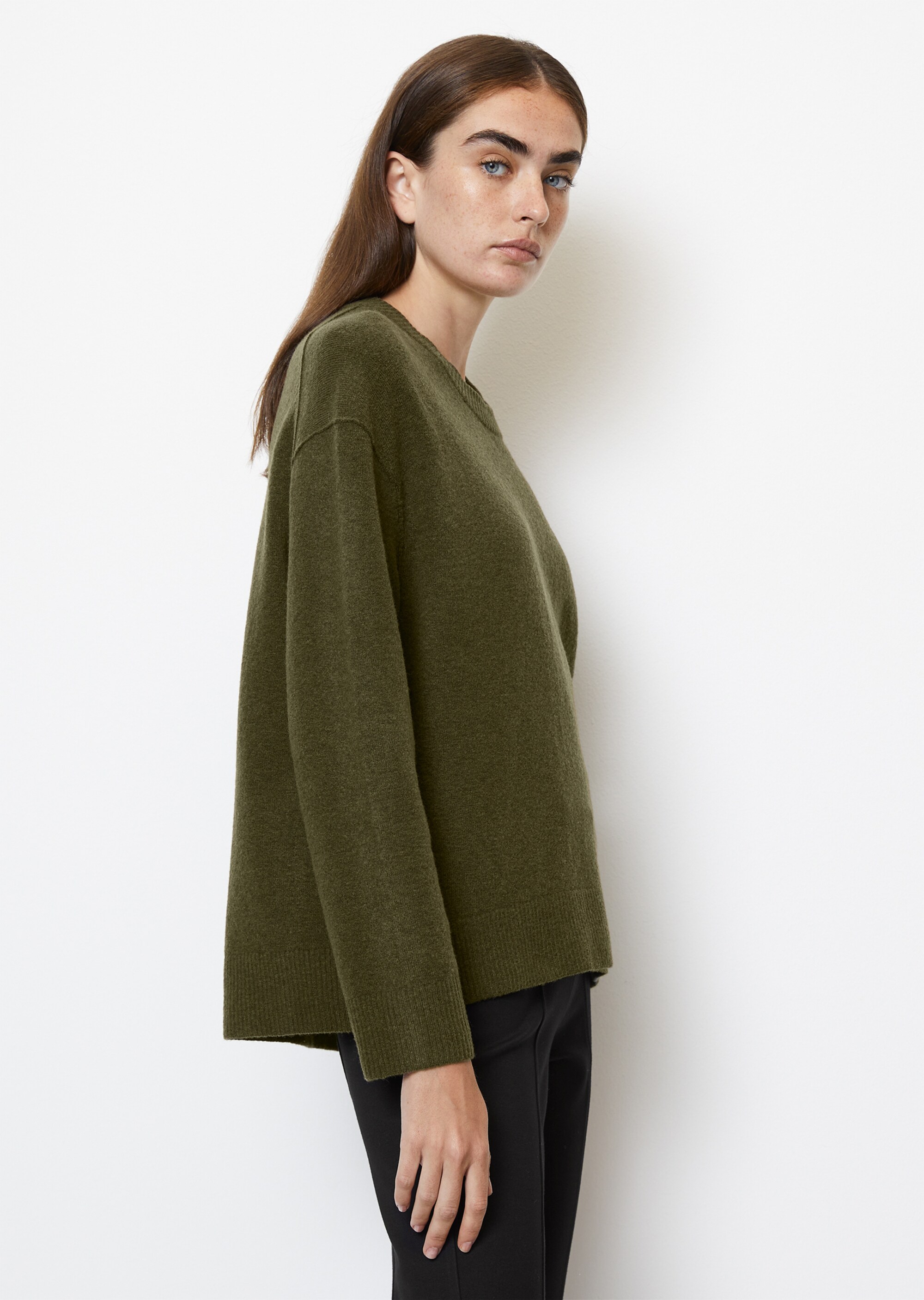 Strickpullover regularaus softem Schurwolle-Mix
