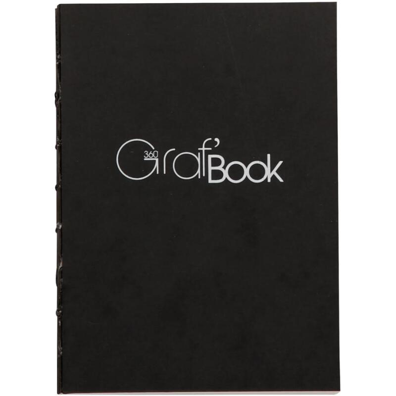 Graf'Book 360° carnet cousu dos brut 100F A6 100g F - Noir