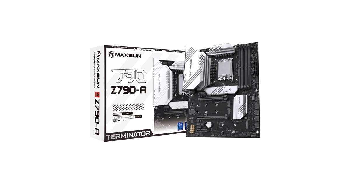 MAXSUNMS-Terminator Z790-A socket 1700 moederbord  (Zwart, RAID, 2.5 Gb-LAN, Sound, ATX)