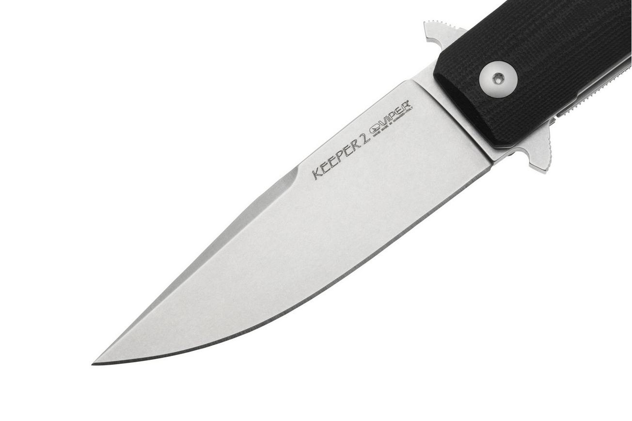 Viper Keeper 2 V6000GB Stone Washed Elmax, Black G10, zakmes