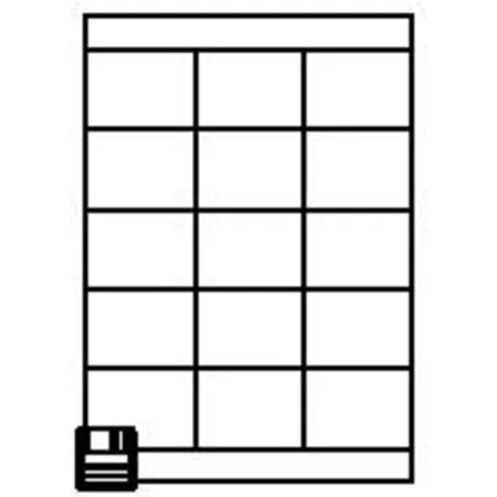 labelmedia 375 LabelMedia Etiketten 25 Blatt DIN A4 70 x 50,8