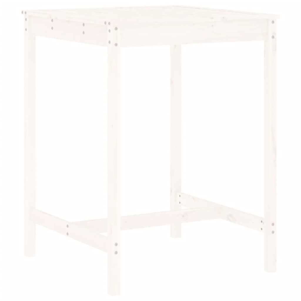 Ensemble de bar de jardin 5 pcs blanc bois massif de pin
