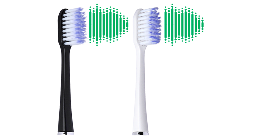 GUM Sonic Daily børstehoder refill 2 stk Sort Soft