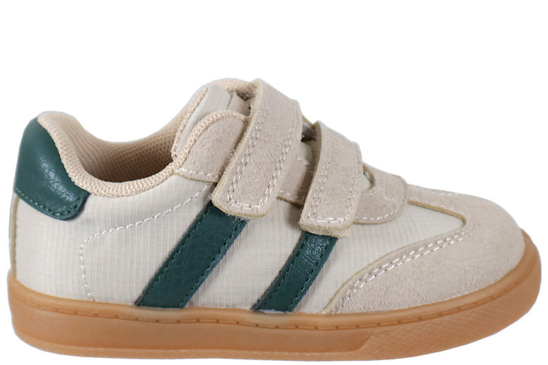 SKILLS SKO I BEIGE TEKSTIL OG PU