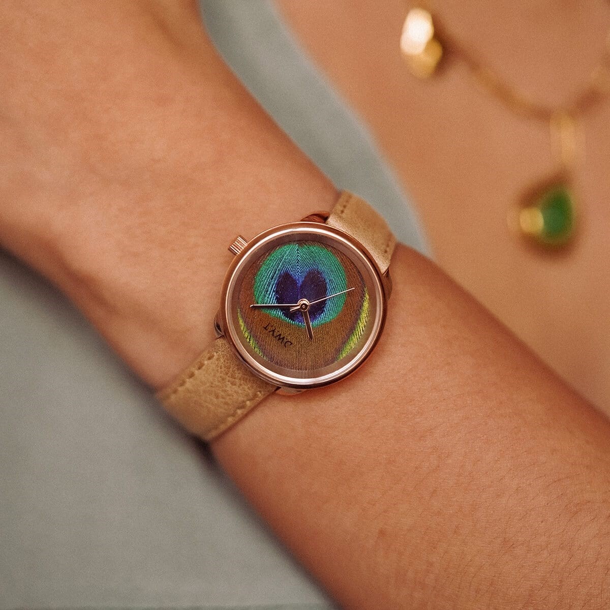 DWYT- Montre en bois - PLUME ROSEGOLD