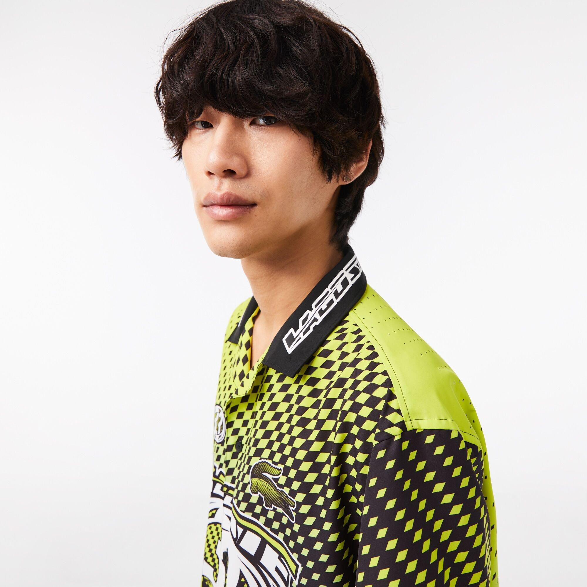 Lacoste Ombre Checkerboard Print Shirt