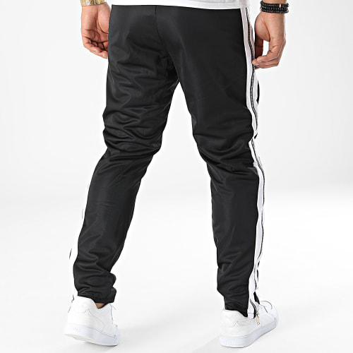 Pantalon Jogging A Bandes LL725 Noir Blanc