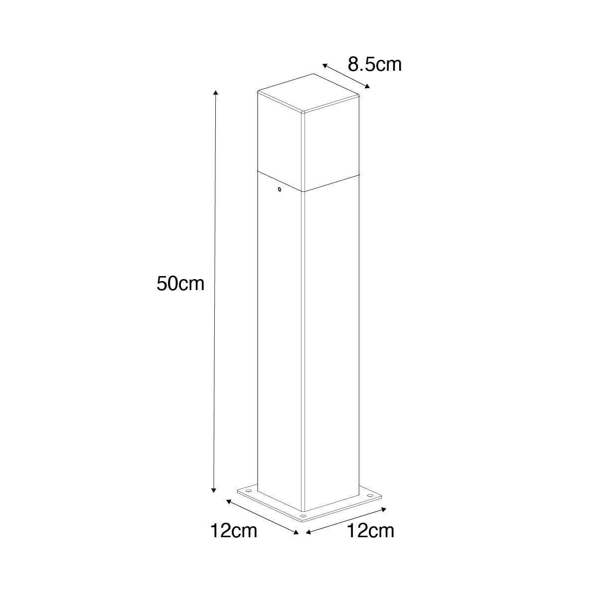 Moderne staande buitenlamp, grijs, 50 cm, IP44 - Denemarken
