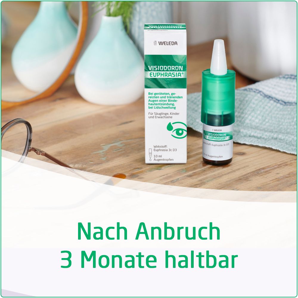 Visiodoron Euphrasia® Augentropfen - bei geröteten, gereizten & tränenden Augen einer Bindehautentzündung, bei Lidschwellung
