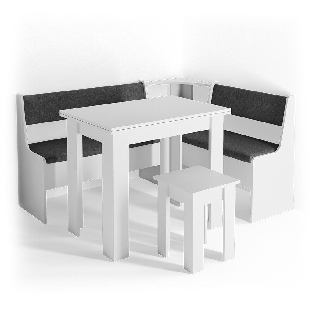 VICCO Eckbankgruppe ROMAN weiß Esszimmergruppe Sitzgruppe Küchensitzgruppe