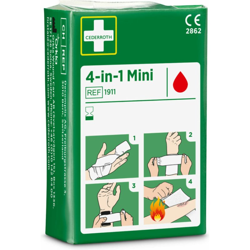 Bandage hémostatique 4-en-1, mini