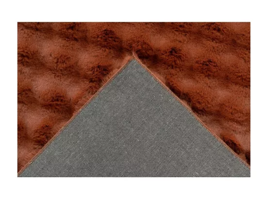 Tapis 150x80cm, design H008Y coloris rouge terracotta - Confort et élégance pour votre intérieur