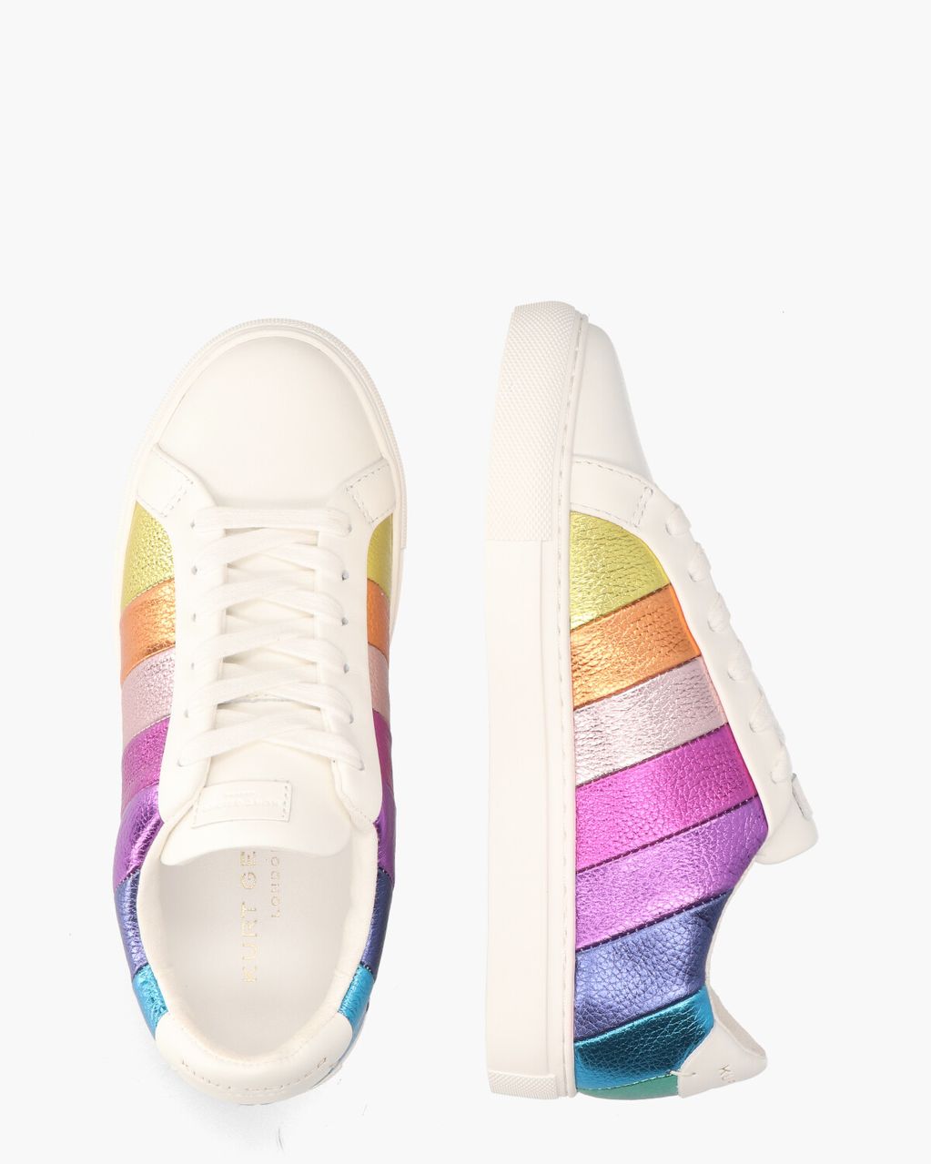 Kurt Geiger Lane Stripe Sneaker Wit/Multicolor Damessneakers