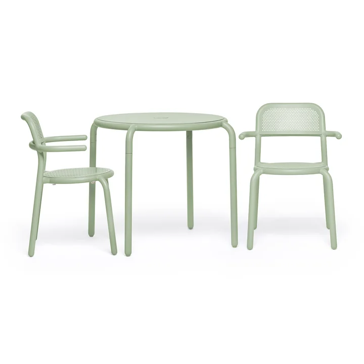 Fatboy - Toní Bistrotisch   Armlehnstuhl, mist green (3er-Set)