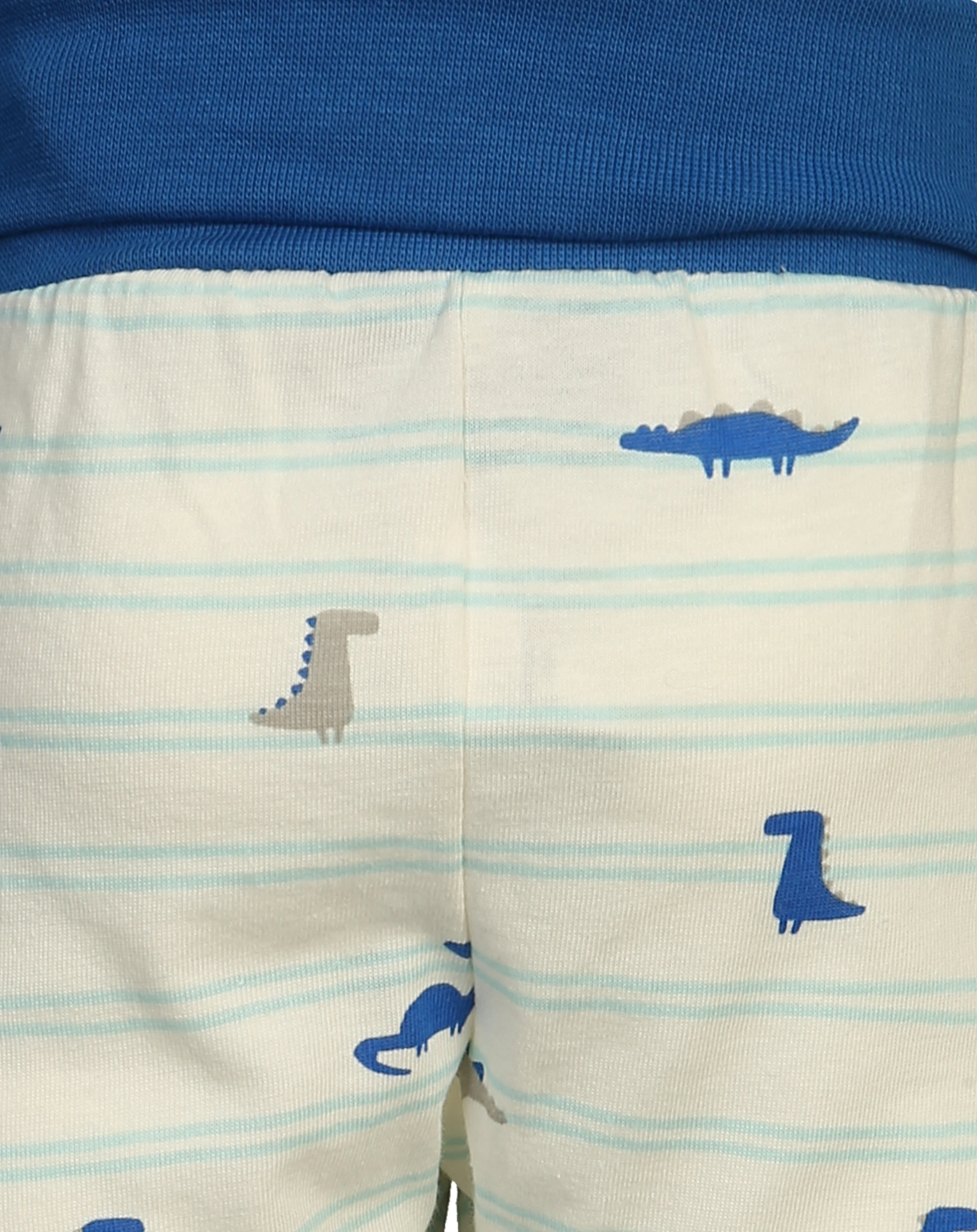 Jersey-Shorts DINO gestreift in white whisper