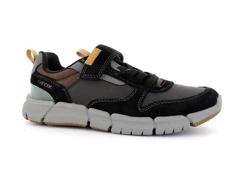 Geox-J FLEXYPER BOY-J169BC Cuir gras Noir