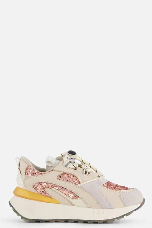 Barst! Glitter Sneakers beige Leer