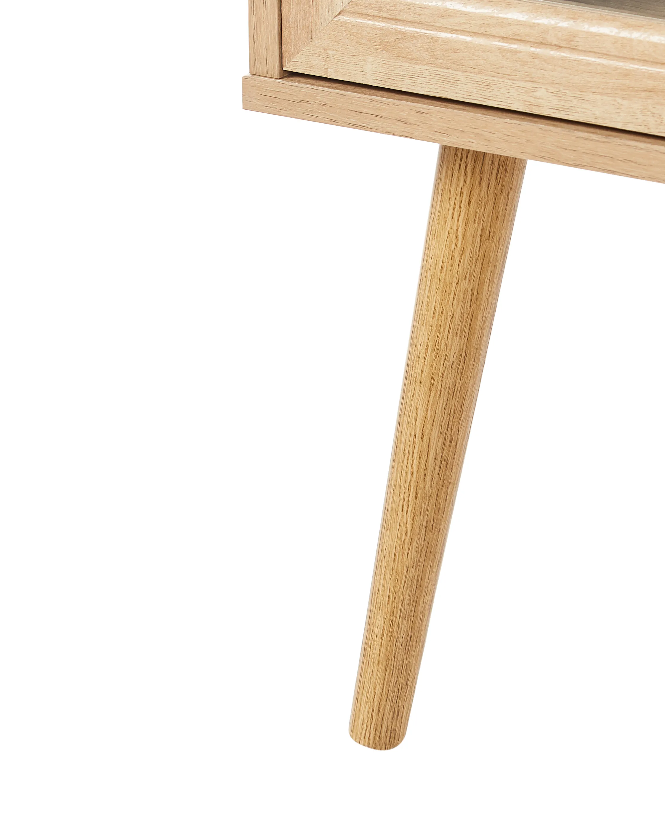 Dressoir met glazen deuren ALBANY 80 cm Lichtbruin