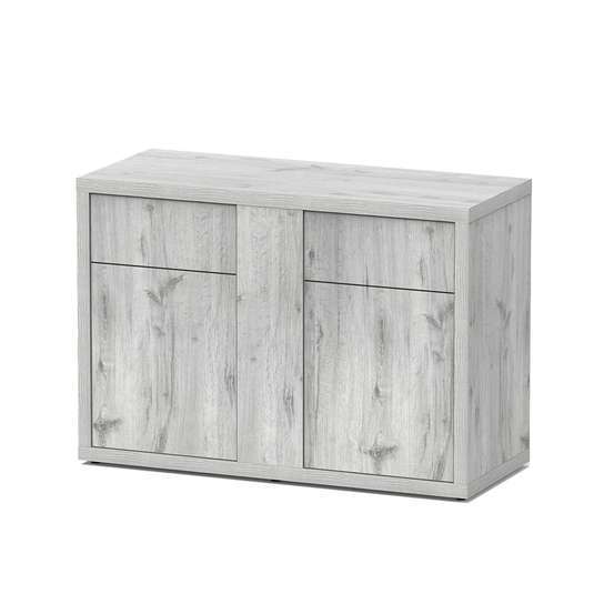 Meuble d'aquarium avec 2 portes Sublime Chêne Blanc L.120xP.50xH.83cm