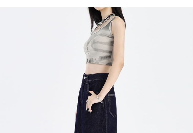 Notica - High Waist Washed Wide Leg Jeans