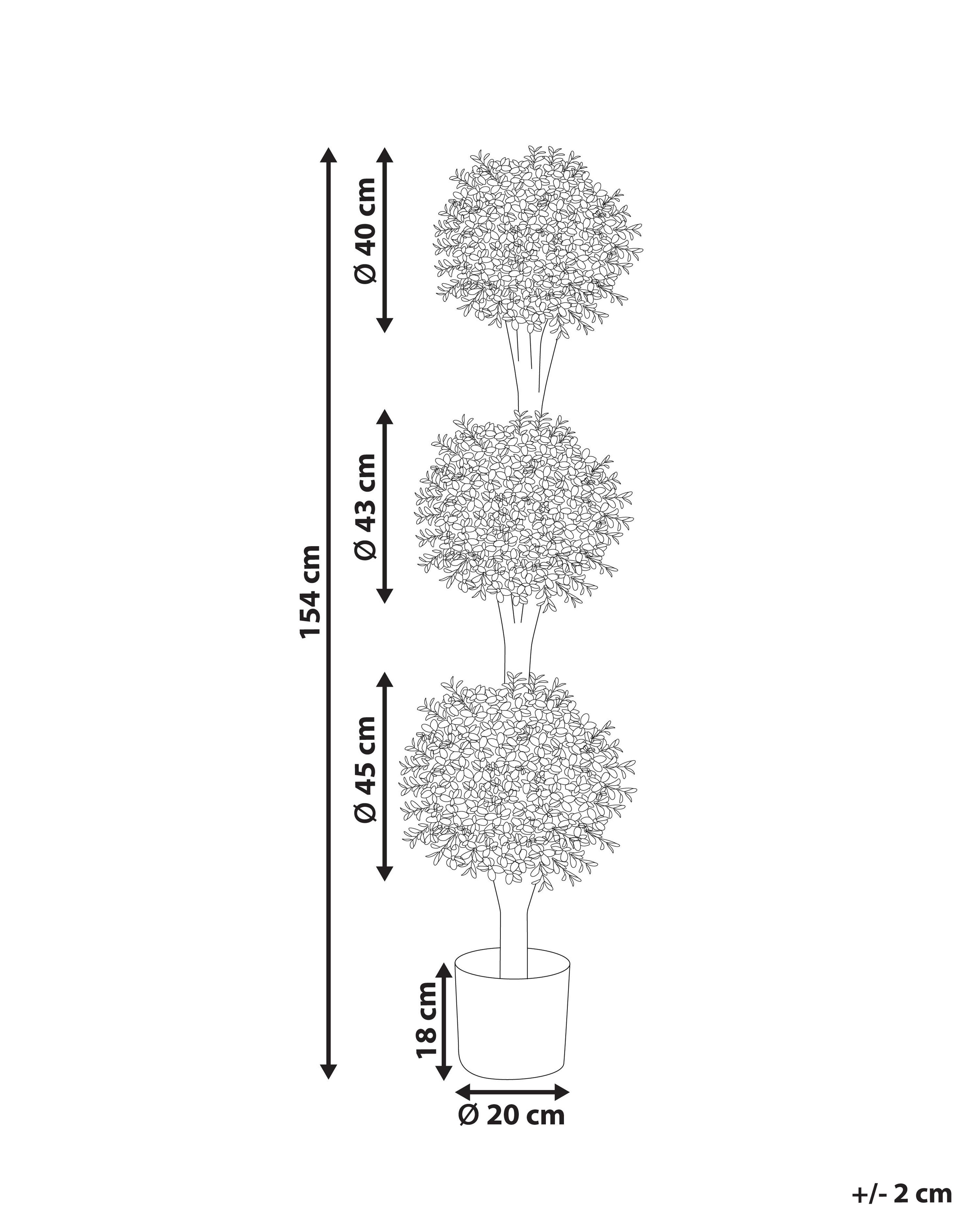 Kunstplant BUXUS BALL TREE 154 cm Groen