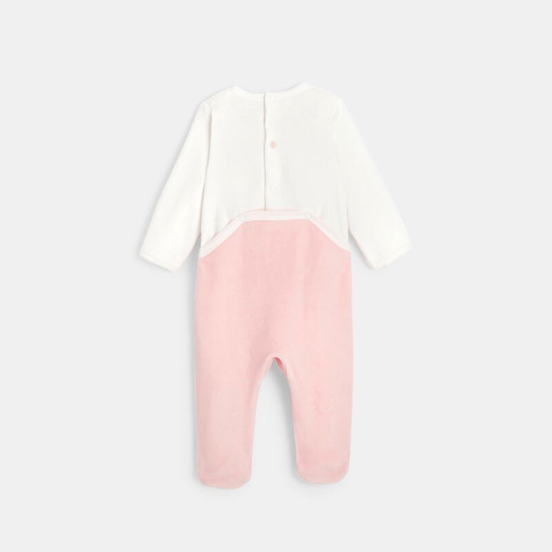 Pyjama bébé en velours rose Absorba Rose