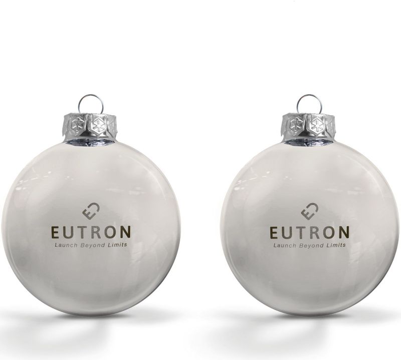 Kerstbal - Zilver - 2 Stuks - Glazen Kerstversiering