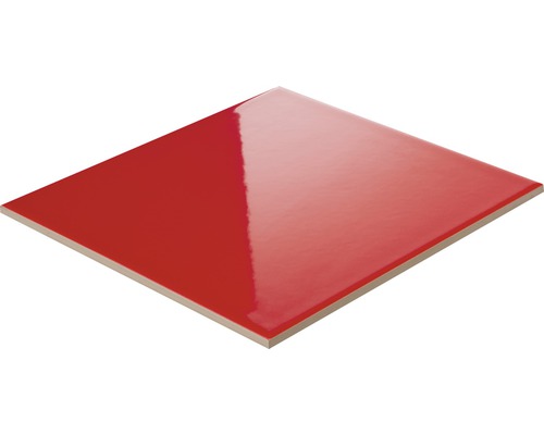 Aardewerk wandtegel rood 20x20 cm glanzend