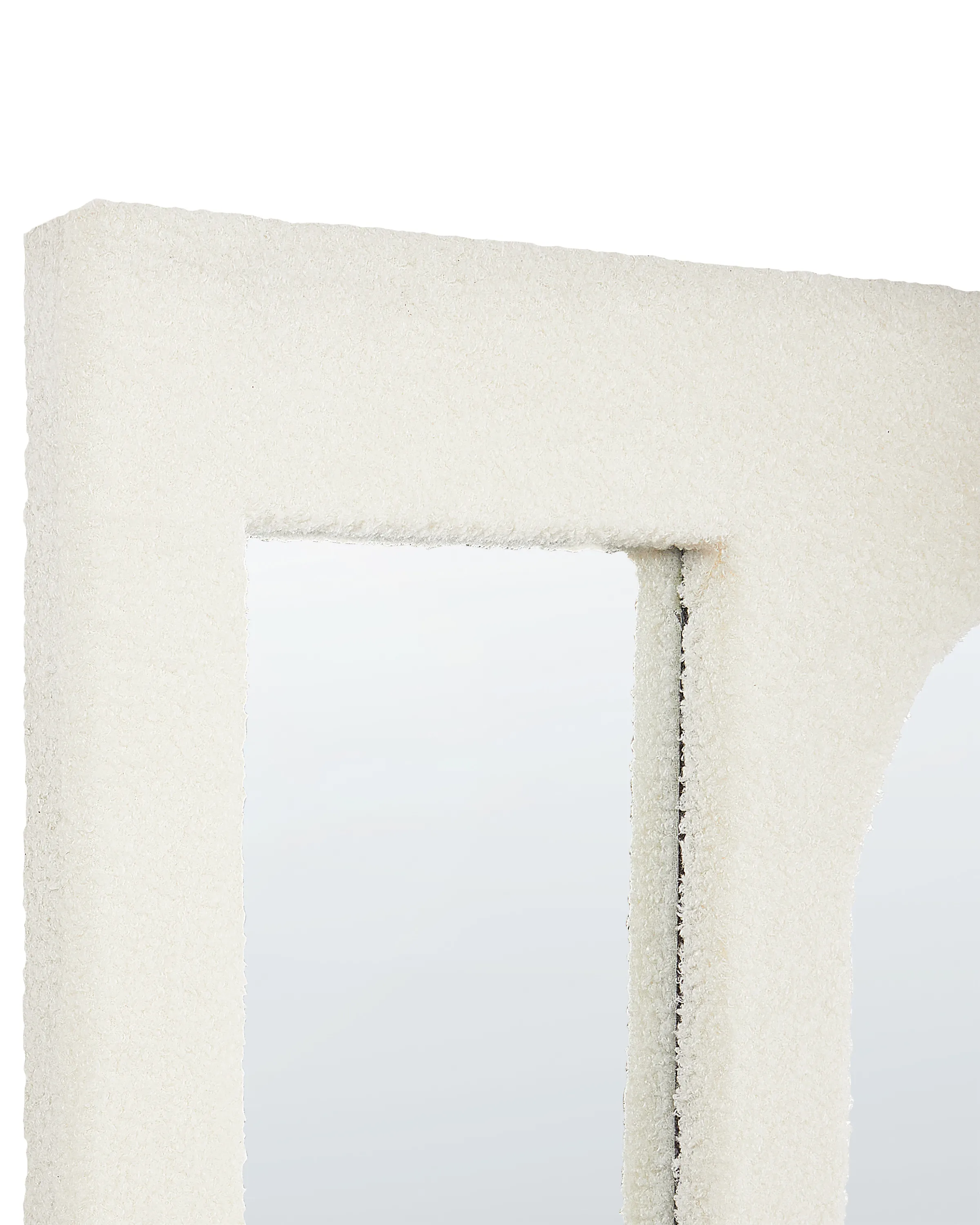 Wandspiegel MARCIGNY 70 cm 100 cm Bouclé Gebroken wit