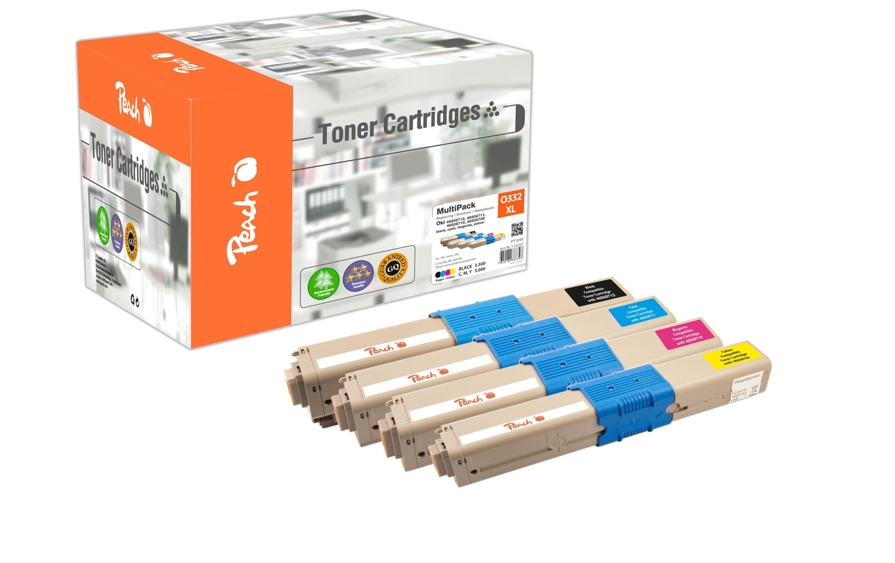 Toner OKI 46508709-12 XL Black/Cyan/Magenta/Yellow<br>Tonerset: Schwarz, Cyan, Magenta und Gelb