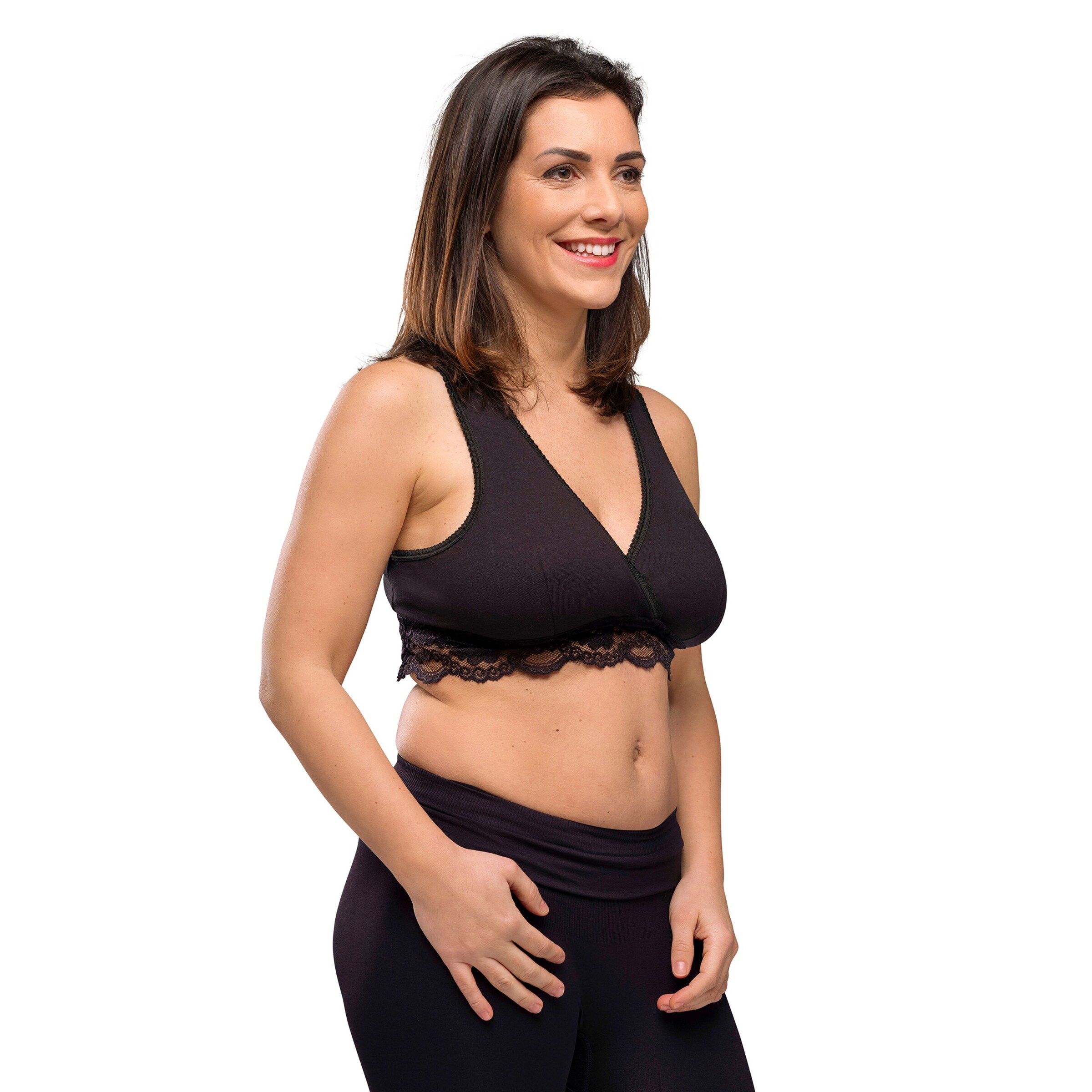 Carriwell Still-BH Spitze Bio-Baumwolle schwarz