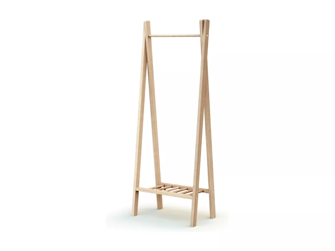 Porte vêtement enfant en bois ESSENTIEL Hêtre Brut 50 x 30 x 130 cm