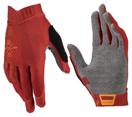 Gants Longs Femme Leatt MTB 1.0 GripR Rouge