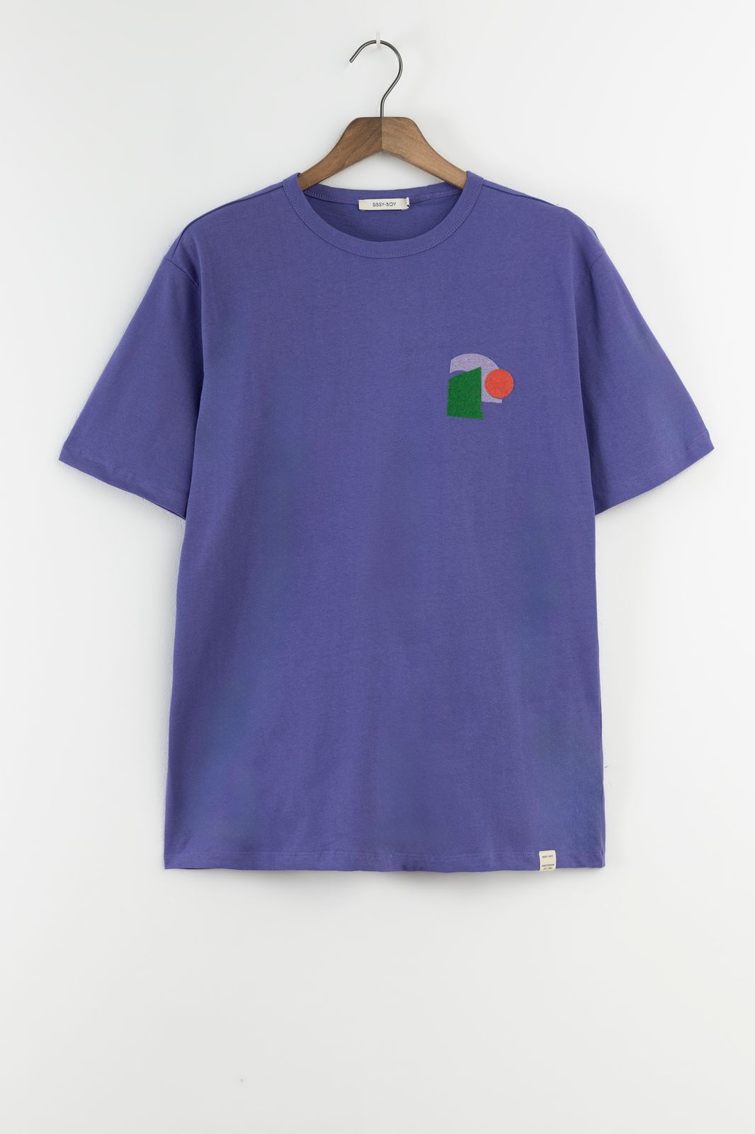 Paars T-shirt met artwork
