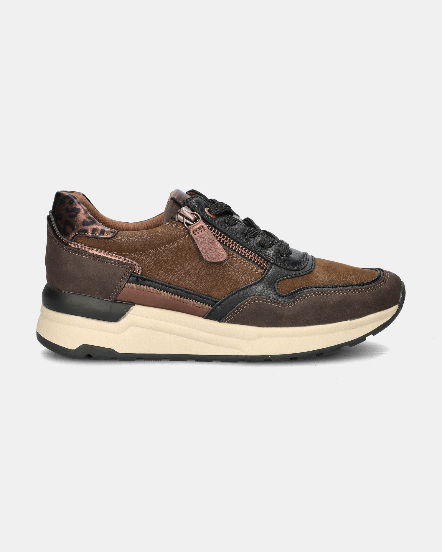 Marco Tozzi Lage sneakers  - bruin