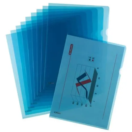 Herlitz Aktenhülle A4 Pyramide blau 10 Stück