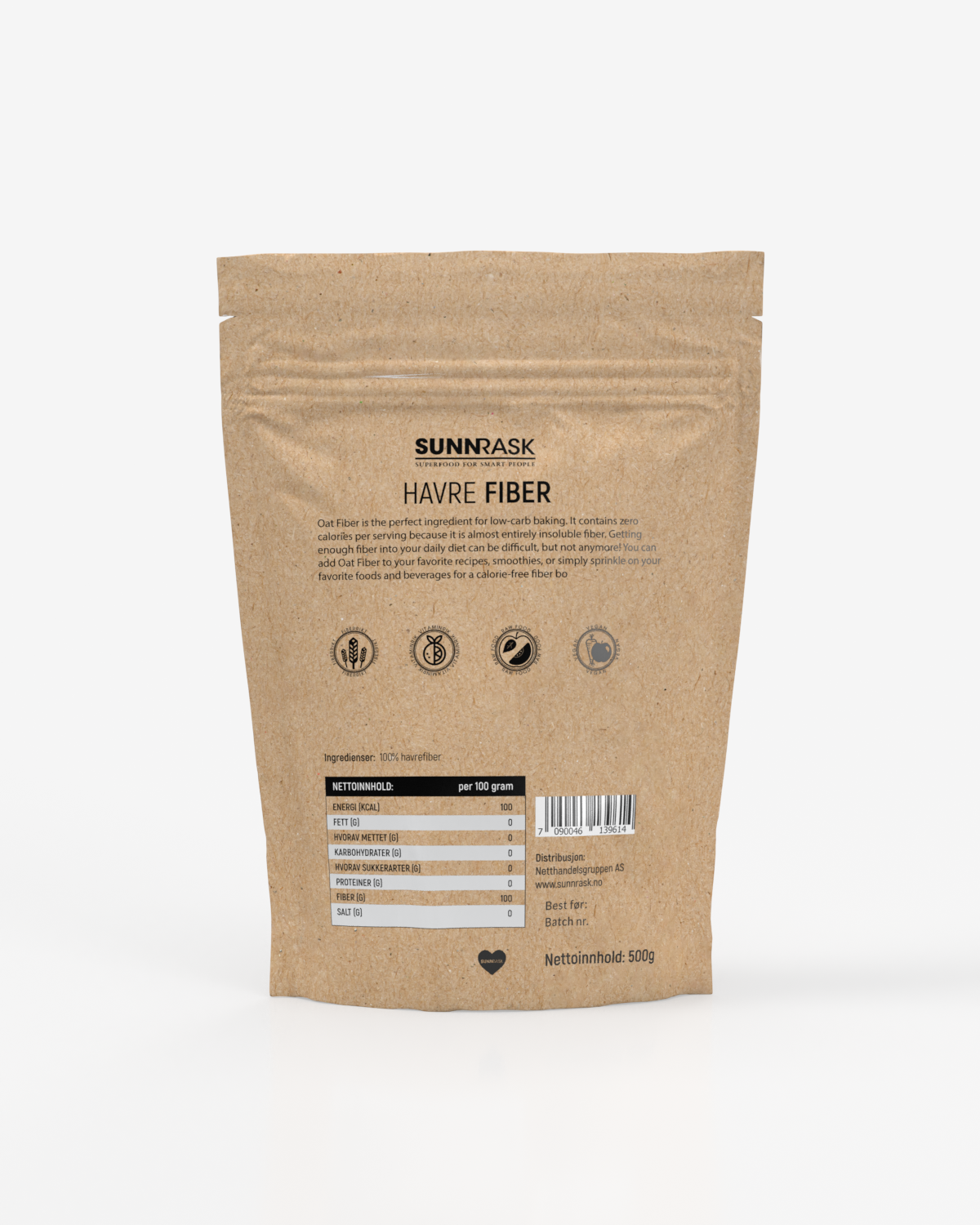 SunnRask Havrefiber 300g