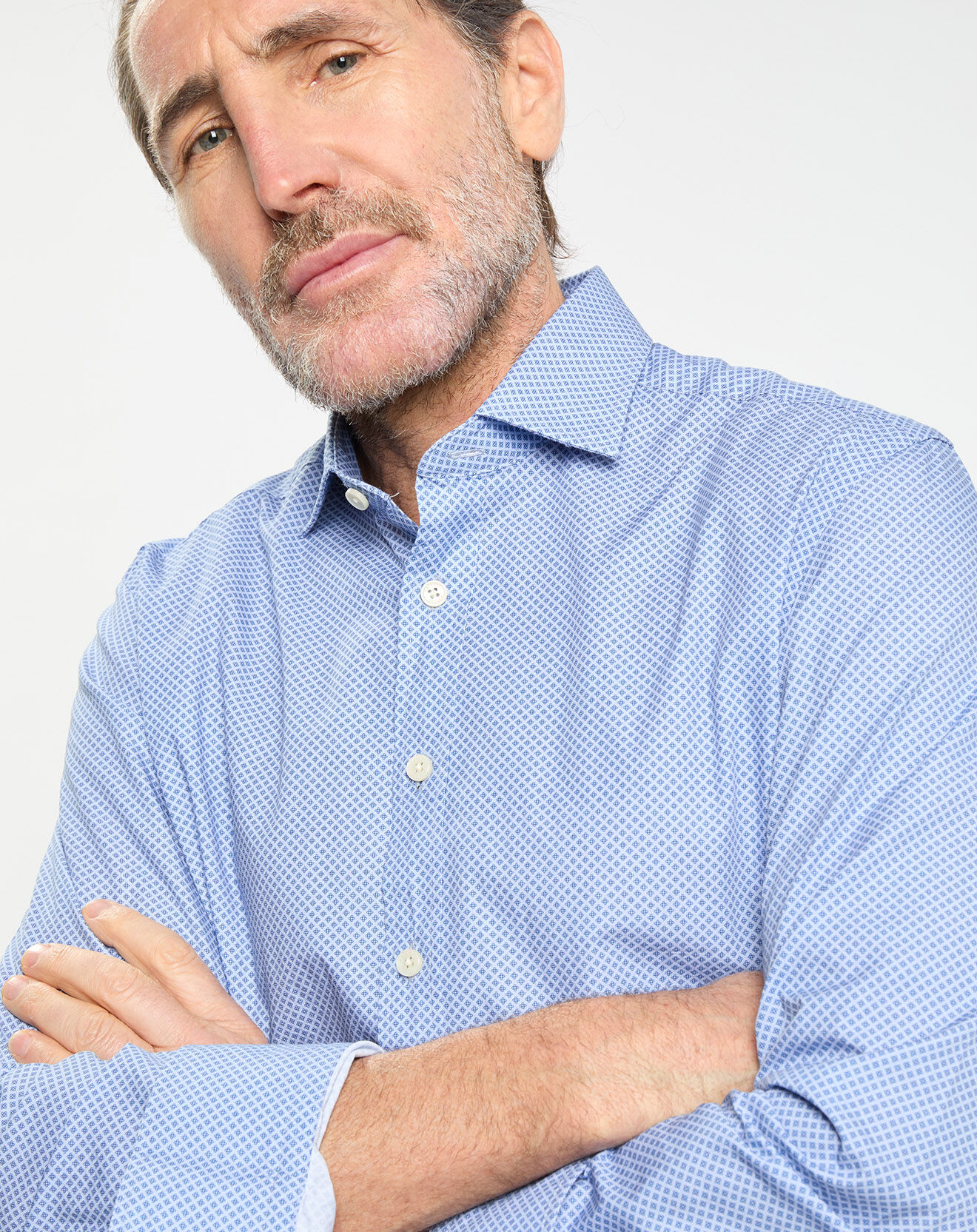 Hackett London Chemise Slim Fit imprimée bleue