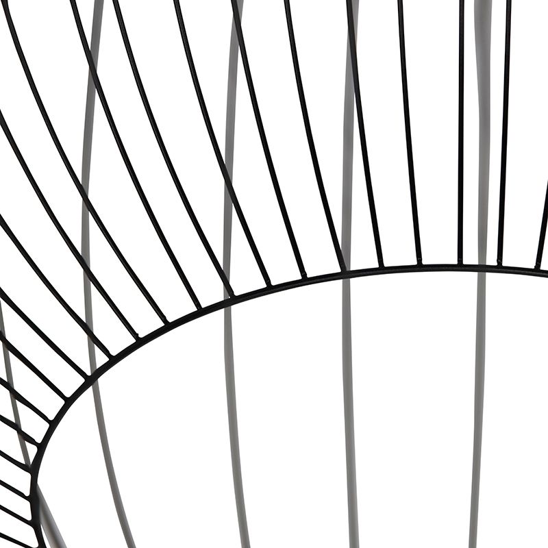Design hanglamp rond zwart 70 cm - Dos