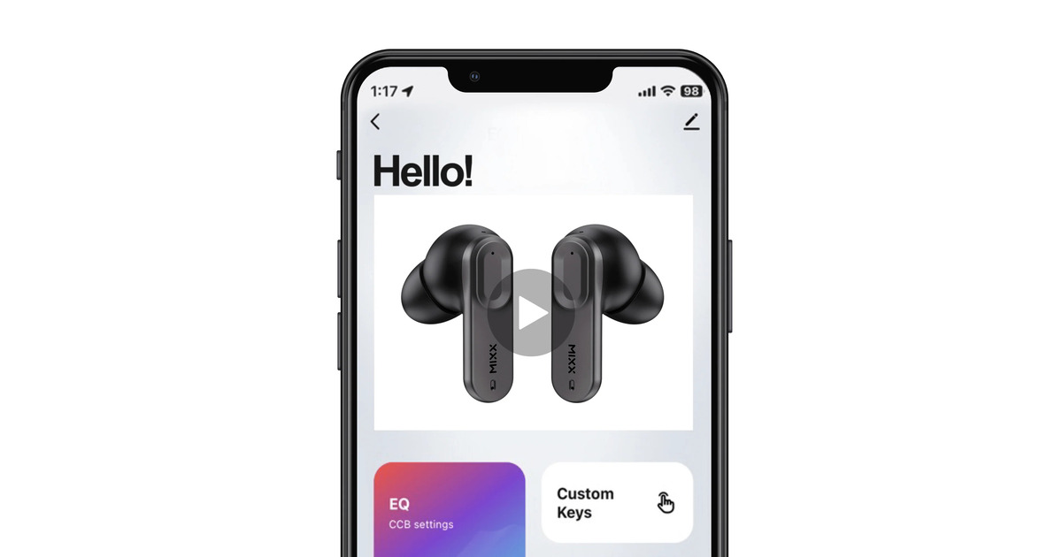 MIXXStreamBuds Ultra ANC Noise Cancelling Earbuds in-ear oortjes  (Zwart)