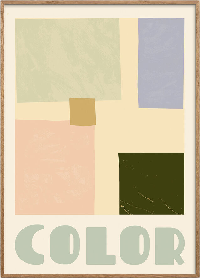 Poster & Frame Cheer up Color Grøn & lyserød