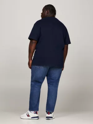 Camiseta de malha escovada com logo de arquivo