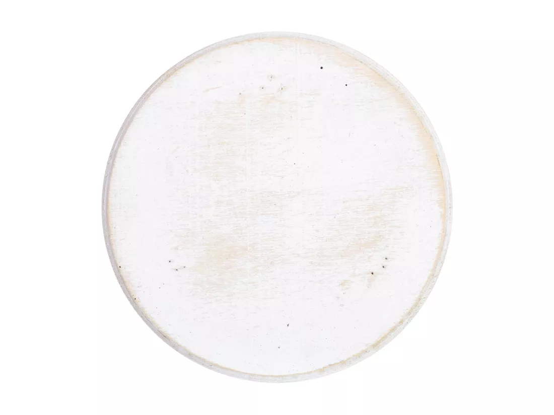 Support pour pot de fleurs en bois blanc 21x21x11h cm