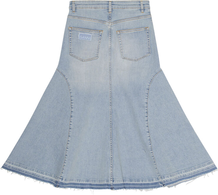 Ganni Tint Denim Midi Skirt Tint wash