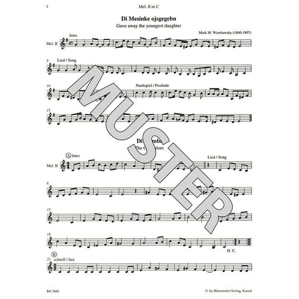 Bärenreiter combocom Klezmer