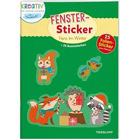 Tessloff Kreativ Fenster Sticker Tiere im Winter