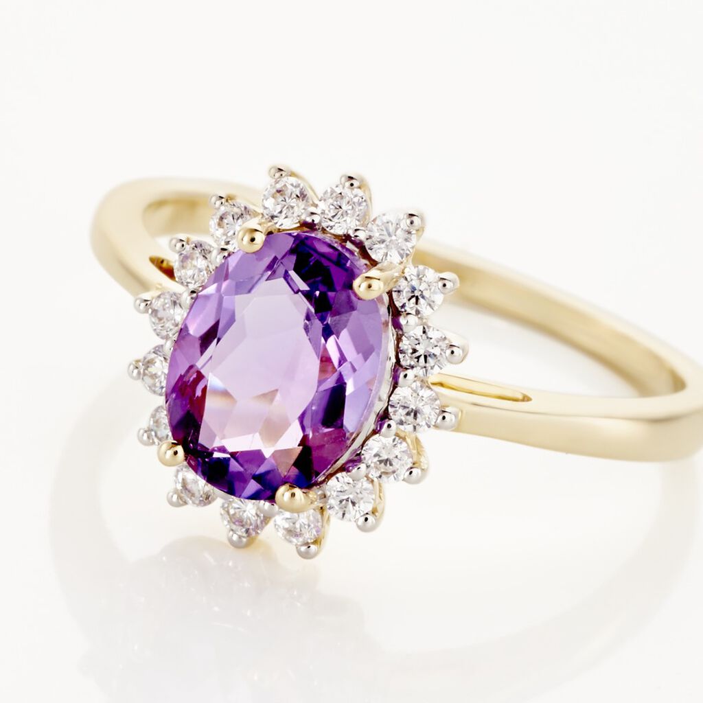 Bague Trick Or Jaune Amethyste Et Oxyde