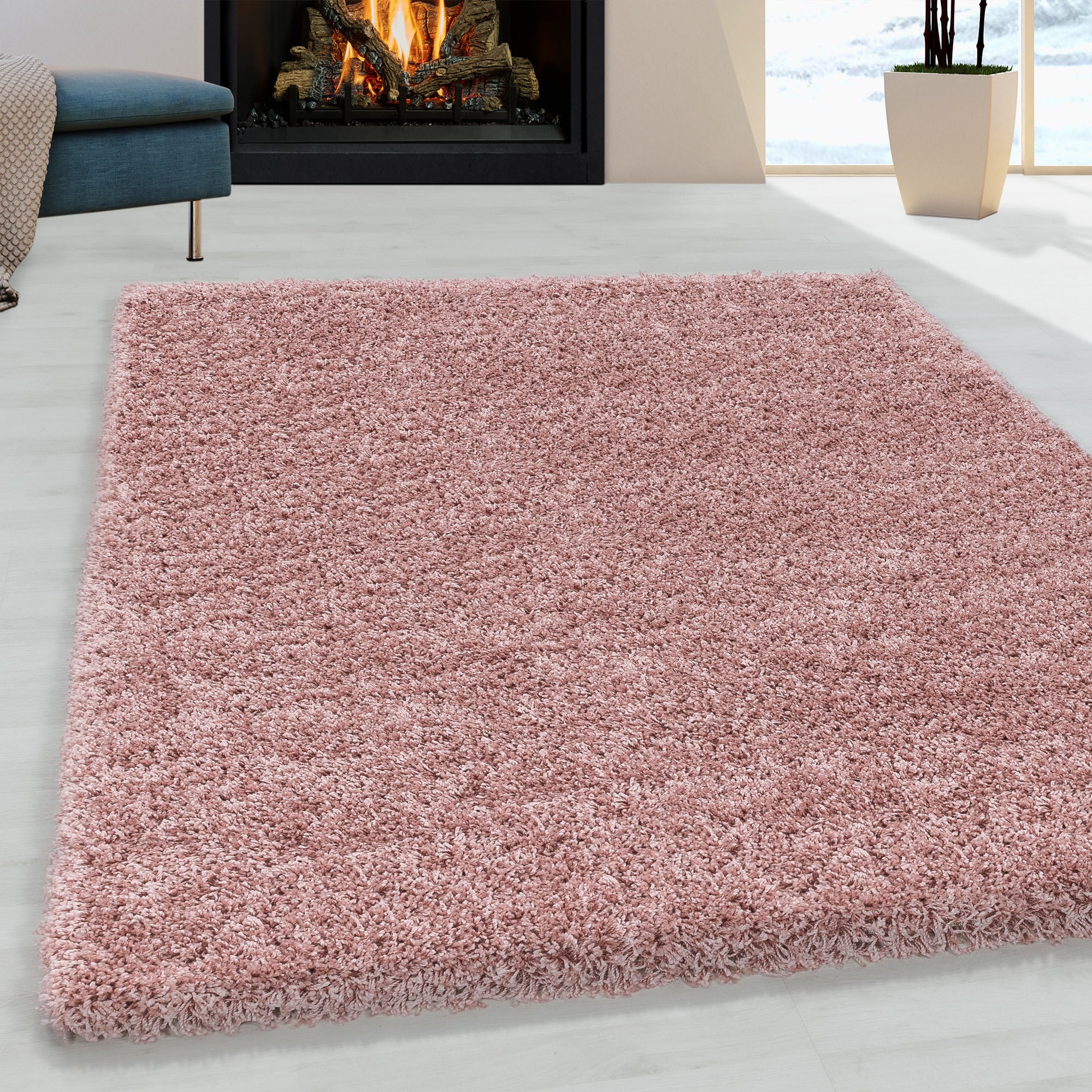 Ayyildiz Teppiche Hochflor-Teppich »SYDNEY 3000« rechteckig 30 mm Höhe Shaggy, Langflor, uni, auch in rund, Wohnzimmer