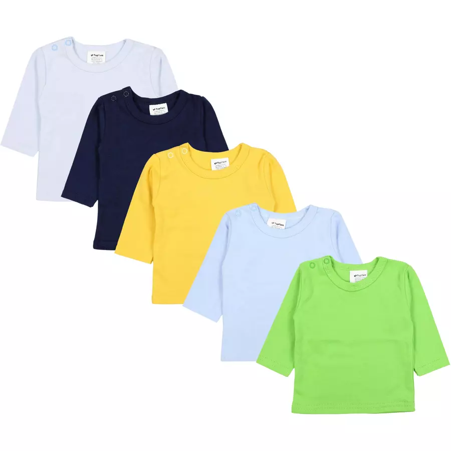 TupTam Baby Jungen Langarmshirt 5er Set gelb